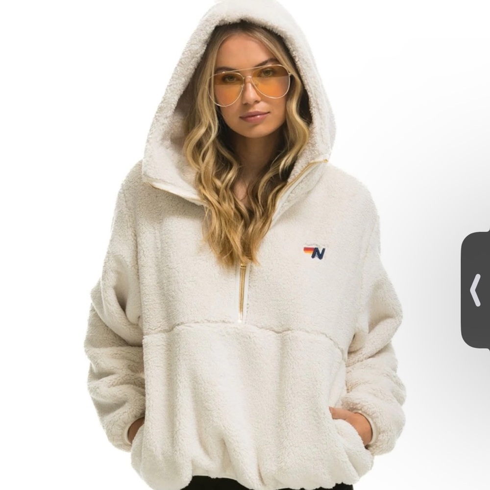 Aviator Nation hooded teddy size S